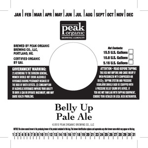 Peak Organic Belly Up Pale Ale March 2015