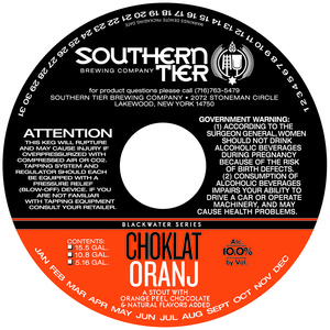 Southern Tier Brewing Company Choklat Oranj