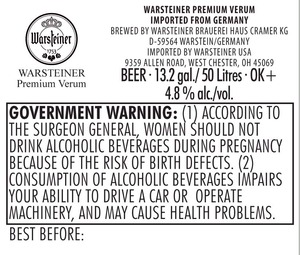 Warsteiner Premium Verum March 2015