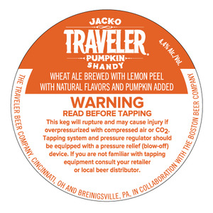 Jack-o-traveler Pumpkin Shandy March 2015
