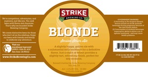 Strike Brewing Co Blonde March 2015