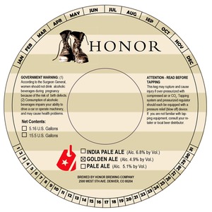 Honor Golden Ale March 2015