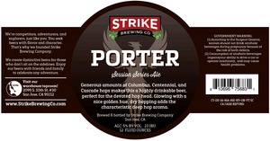 Strike Brewing Co Porter March 2015