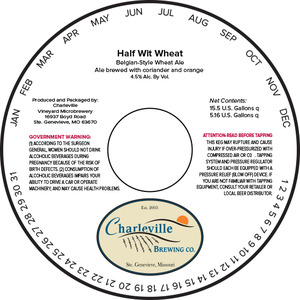 Charleville Half-wit Wheat March 2015