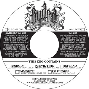 Hydra Beer Company Evil Twin March 2015