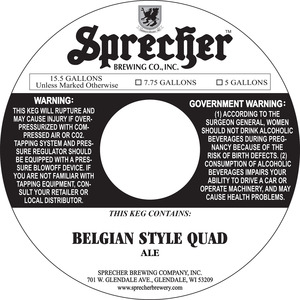 Sprecher Belgian Style Quad