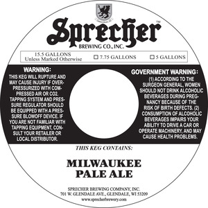 Sprecher Milwaukee Pale