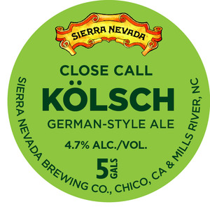 Sierra Nevada Close Call Kolsch March 2015