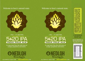 Nedloh Brewing Co. 5&20 IPA April 2015