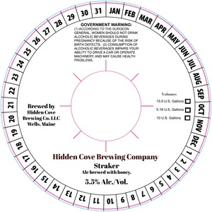 Hidden Cove Brewing Co. Straker