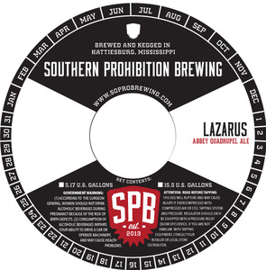 Southern Prohibition Brewing Lazarus