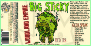 Big Sticky Red IPA March 2015