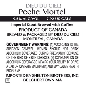 Dieu Du Ciel! Peche Mortel March 2015