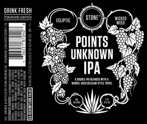 Stone Brewing Co Points Unknown IPA April 2015