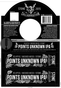 Stone Brewing Co Points Unknown IPA April 2015