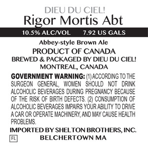 Dieu Du Ciel! Rigor Mortis