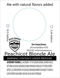 River Company Brewery Peachicot Blonde Ale March 2015