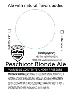 River Company Brewery Peachicot Blonde Ale