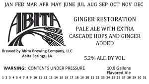 Abita Ginger Restoration March 2015