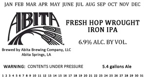 Abita Fresh Hop Wrought Iron IPA March 2015