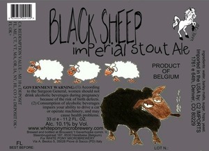 Black Sheep Imperial Stout Ale April 2015