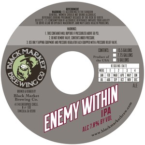 Black Market Brewing Co Enemy Within March 2015