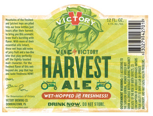 Victory Harvest Ale March 2015
