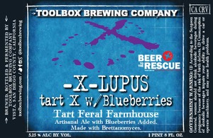 Toolbox Brewing Company X Lupus- Tart X W/ Blueberries April 2015