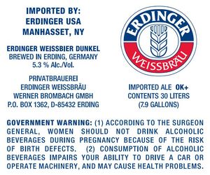 Erdinger Erdinger Weissbier Dunkel
