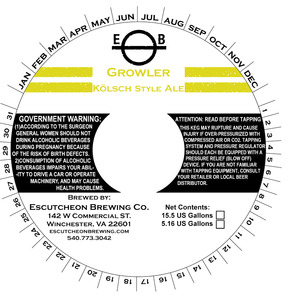 Growler Kolsch Style Ale April 2015