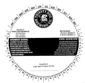 Thirsty Dog Brewing Co Doppelbock April 2015