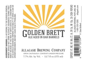 Allagash Brewing Company Golden Brett April 2015
