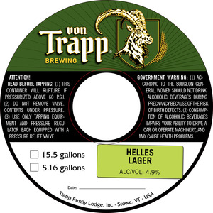 Von Trapp Brewing Helles