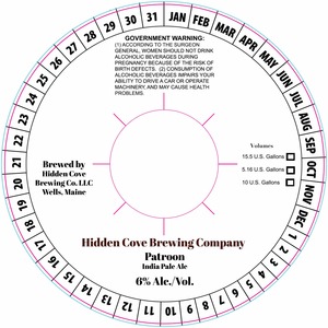 Hidden Cove Brewing Co. Patroon April 2015