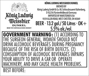 Konig Ludwig Weissbier Dunkel April 2015