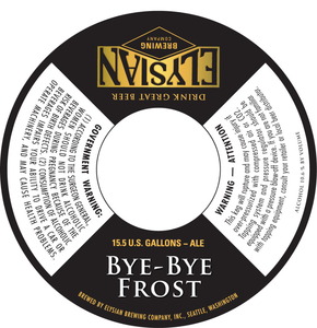 Elysian Brewing Company Bye Bye Frost April 2015