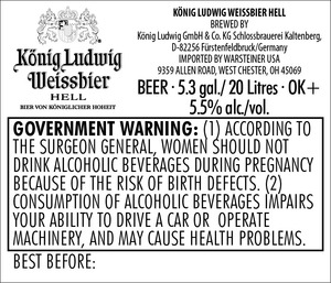 Konig Ludwig Weissbier Hell 