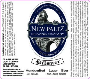 New Paltz Brewing Company Pilsner