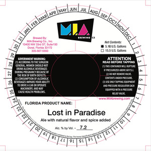 Mia Brewing Company Lost In Paradise April 2015