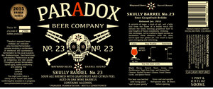 Paradox Beer Company Skully Barrel No. 23 April 2015