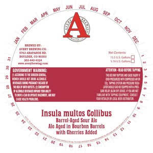 Avery Brewing Company Insula Multos Collibus