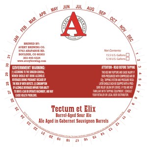 Avery Brewing Company Tectum Et Elix