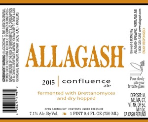 Allagash Brewing Confluence April 2015