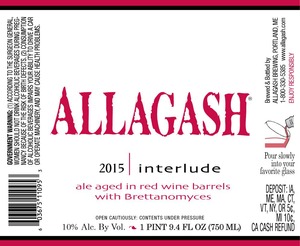 Allagash Brewing Interlude April 2015