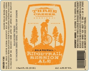 Three Creeks Brewing Company Ridge Trail Session Ale