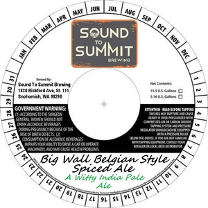 Big Wall Belgian Style Spiced Ale A Witty India Pale Ale April 2015