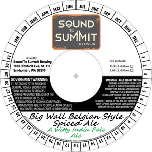 Big Wall Belgian Style Spiced Ale A Witty India Pale Ale