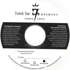 7venth Sun Brewery Everything Went Black April 2015