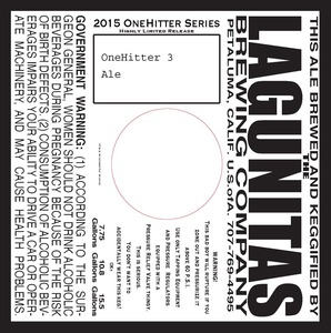 The Lagunitas Brewing Company Onehitter 3 April 2015