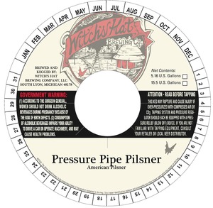 Witch's Hat Brewing Company, LLC Pressure Pipe Pilsner